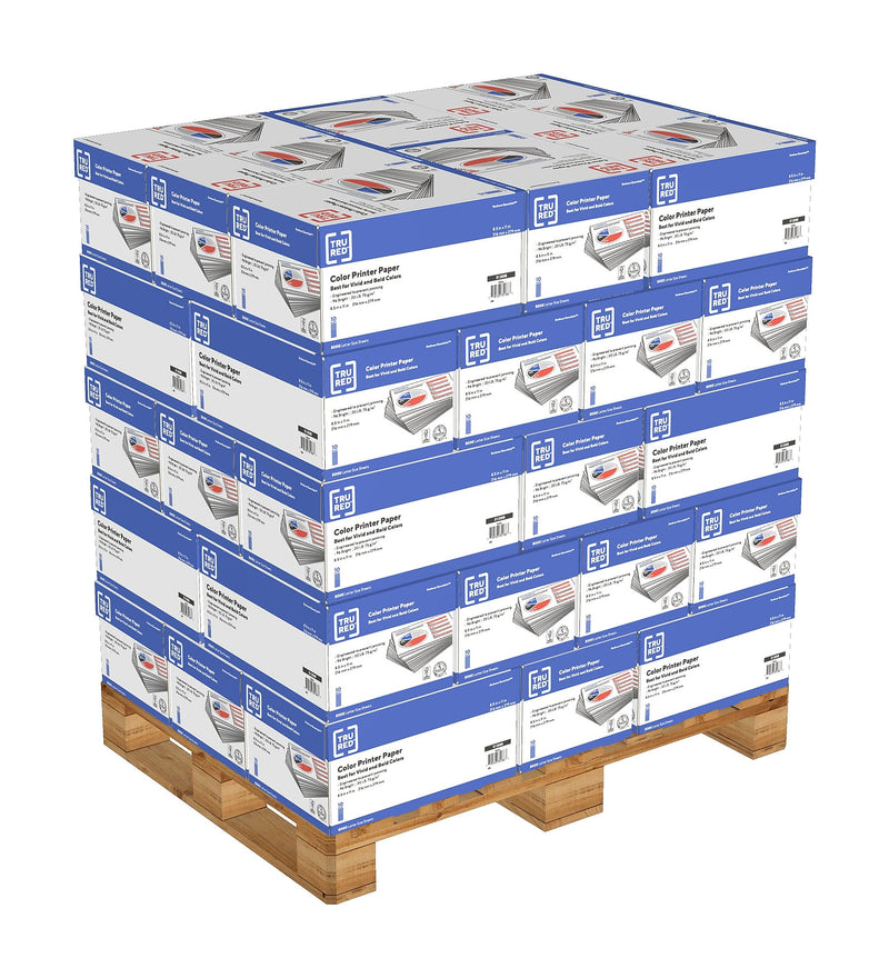 TRU RED™ 8.5" x 11" Multipurpose Paper, 20 lbs., 96 Bright, 500 Sheets/Ream, 400 Reams/Pallet (TR56962-LQO)
