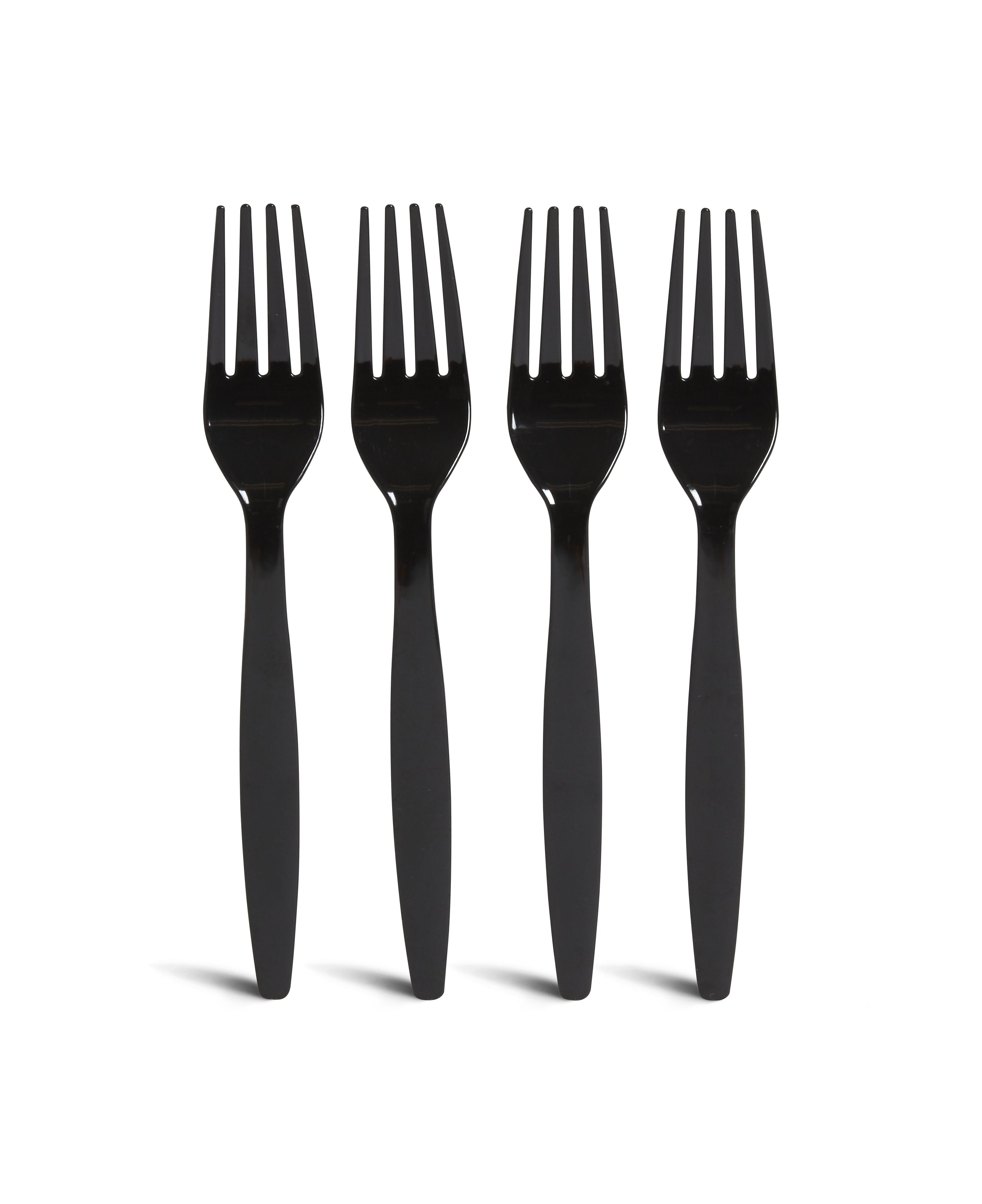 Perk™ Polystyrene Fork, Heavy-Weight, Black, 100/Pack (PK56392)