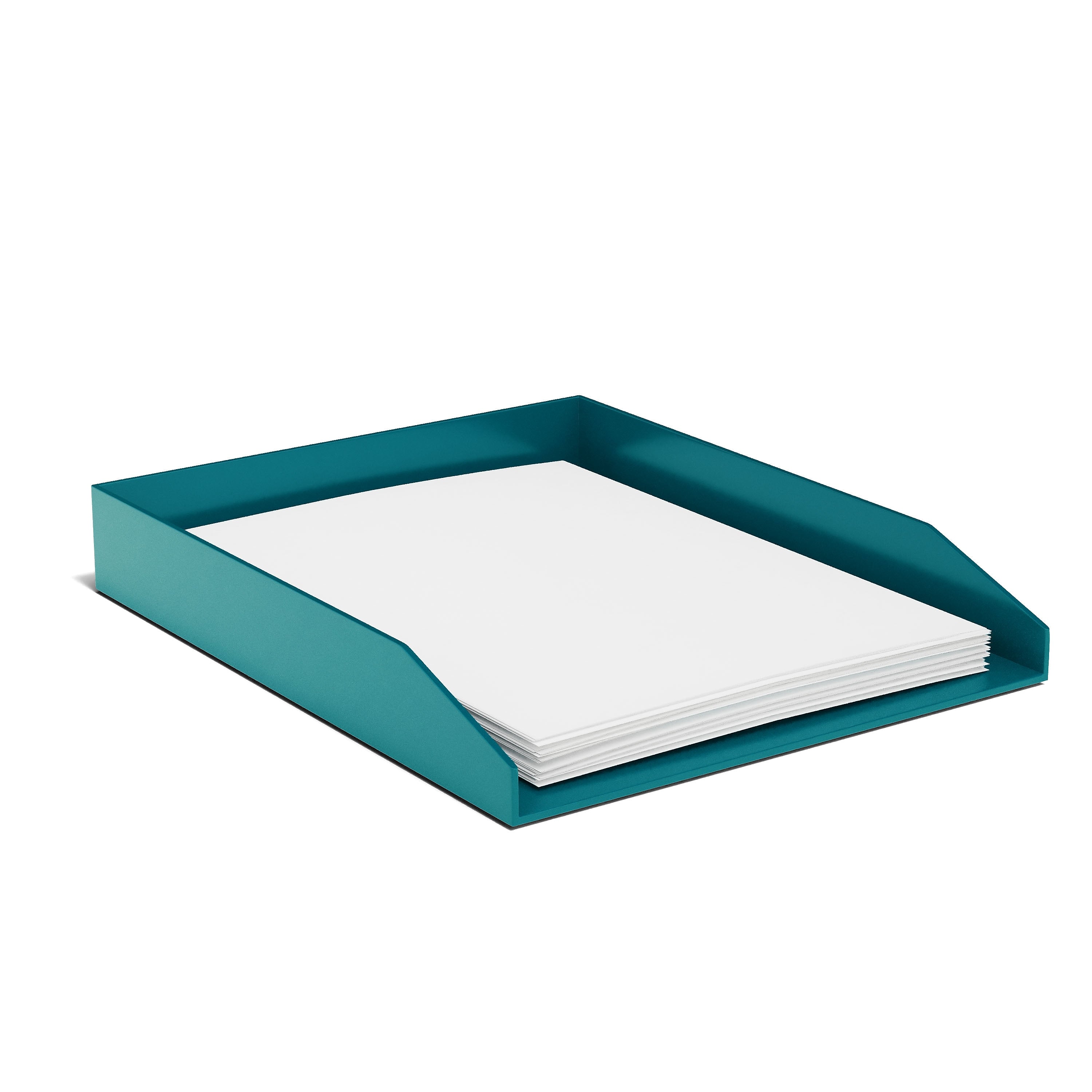 TRU RED™ Front Load Stackable Plastic Letter Tray, Teal (TR55258)