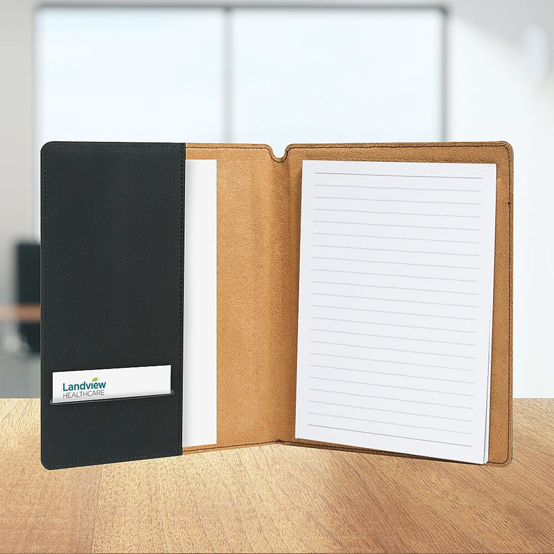 Personalized Engraved Portfolio, Black, Center, 9"x7", Qty 1