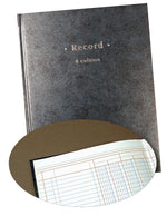 Columnar Book, 4-Columns, 7.25" x 9.5", Blue Marble, 40 Sheets/Book (217745)