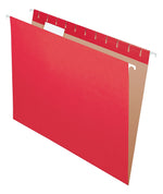 Pendaflex Recycled Colored Hanging File Folders, Red, Letter, Holds 8 1/2"H x 11"W, 25/Bx (92511)