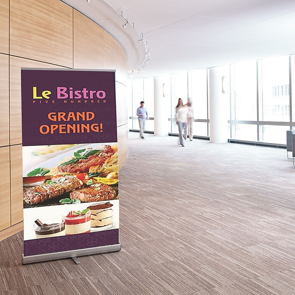 Replacement Indoor Banner for Retractable Stand, 32"X79", Qty 1