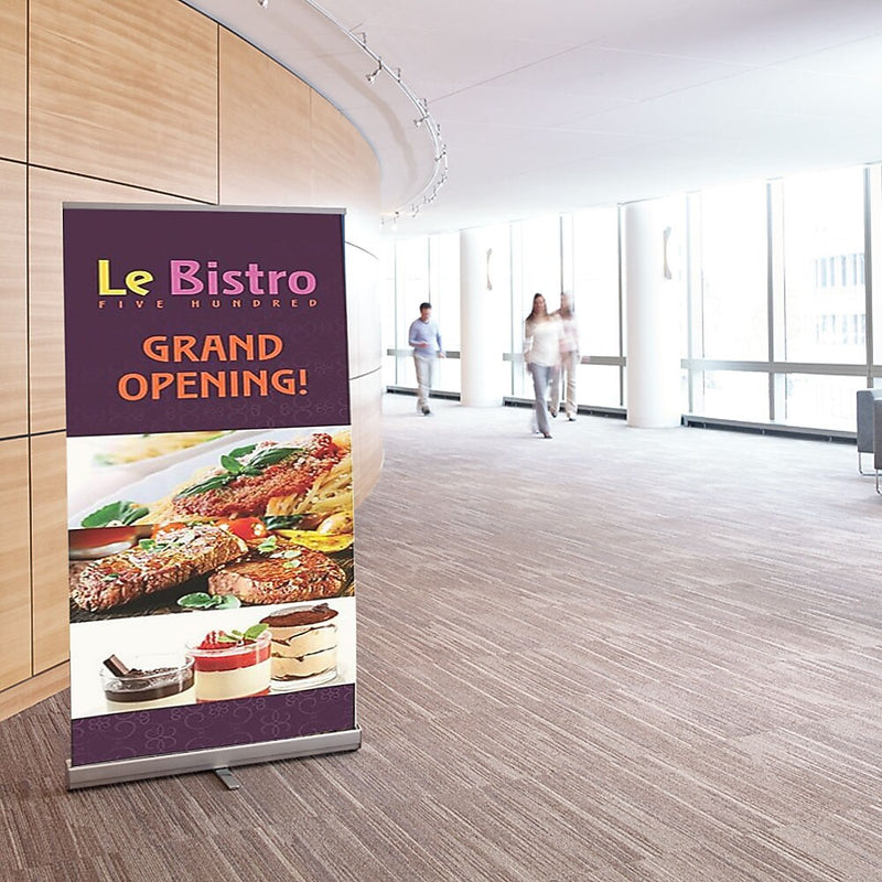 Replacement Indoor Banner for Retractable Stand, 32"X79", Qty 1