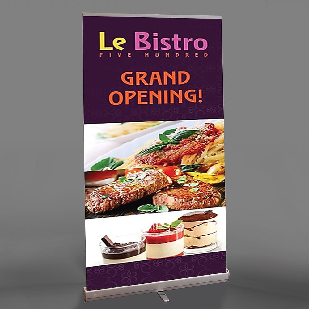 Replacement Indoor Banner for Retractable Stand, 32"X79", Qty 1