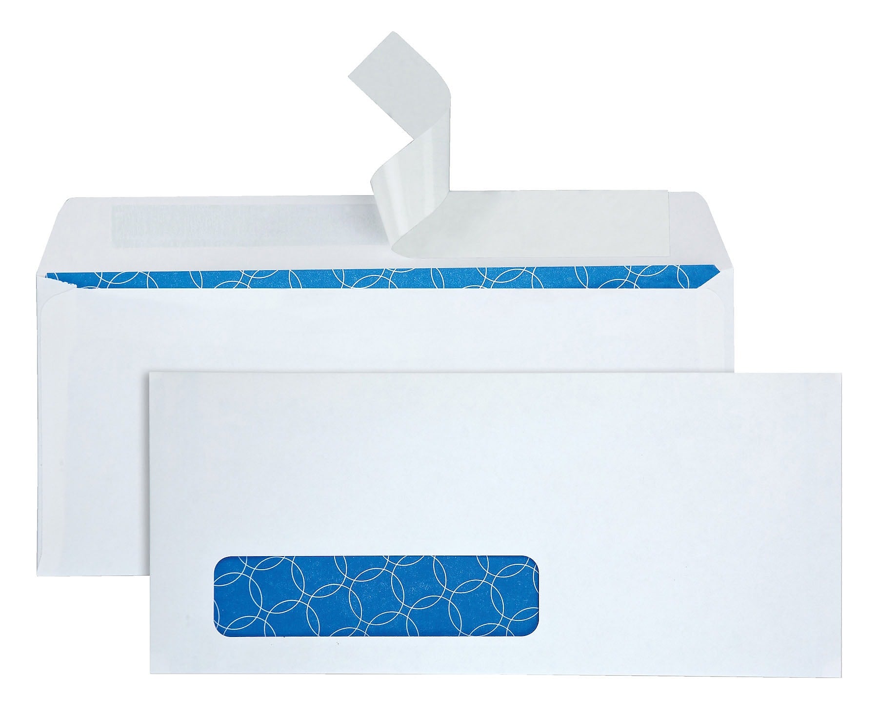Quality Park Redi-Strip Security Tinted #10 Business Window Envelopes, 4 1/8" x 9 1/2", White Wove, 500/Box (90119)