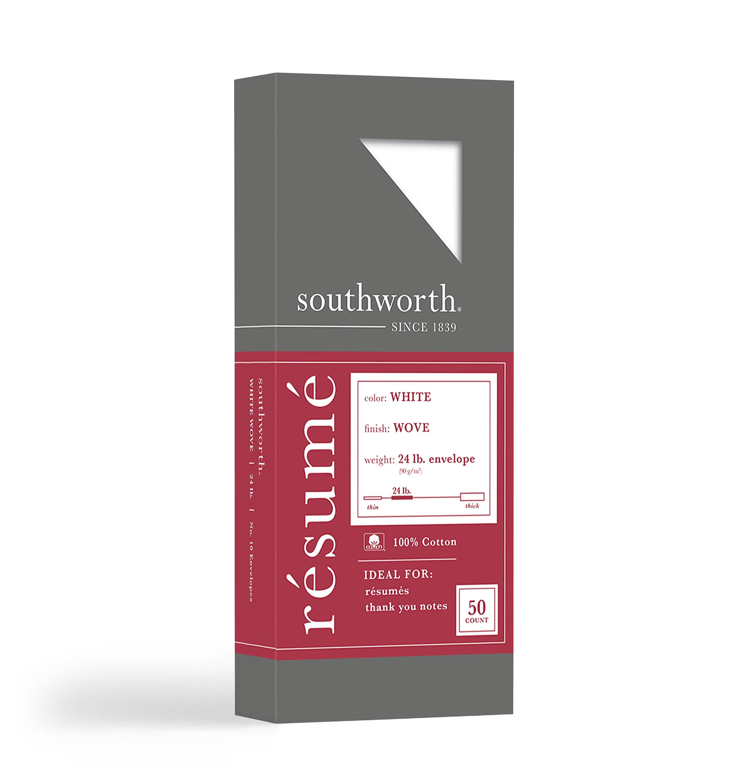 Southworth Cotton #10 Inter-Departmental Envelope 4 1/8" x 9 1/2", White, 50/Pack (R14-10L)