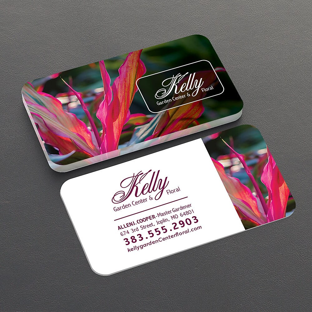 Luxury Heavyweight Business Cards, 34 pt., 4/4, Rounded Corners