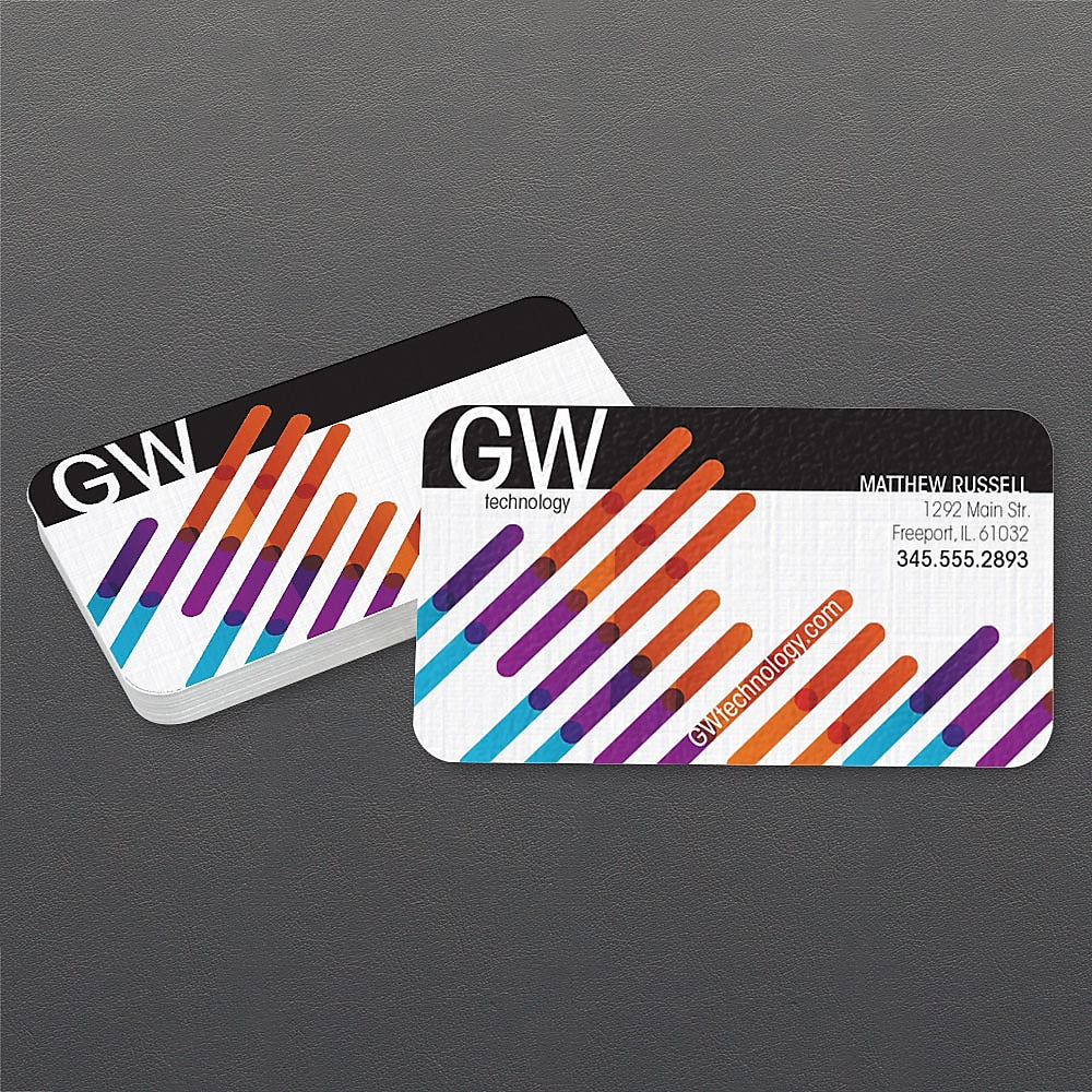 Full Color 2 Sided Business Card - Premium Stock (Flat or raised), Rounded Corners