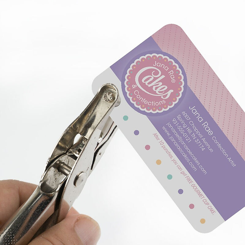 Synthetic PVC Full Color Business Card - 1 Sided, Rounded Corners