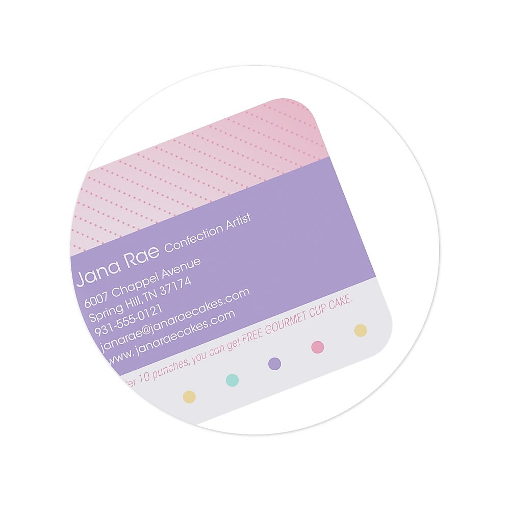 Synthetic PVC Full Color Business Card, Rounded Corners, 2 Sided