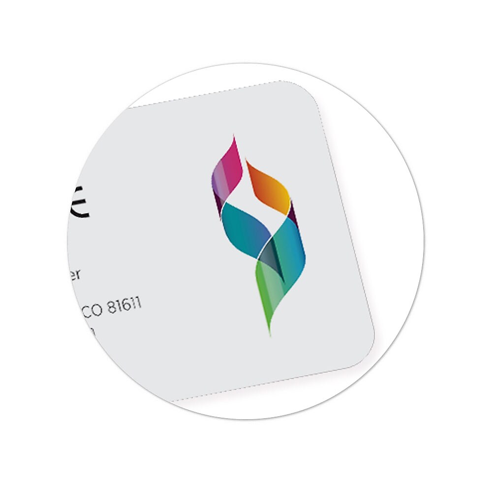 Full Color Business Cards, 14 pt. Matte C2S w/ UV Coated Front, Rounded Corners
