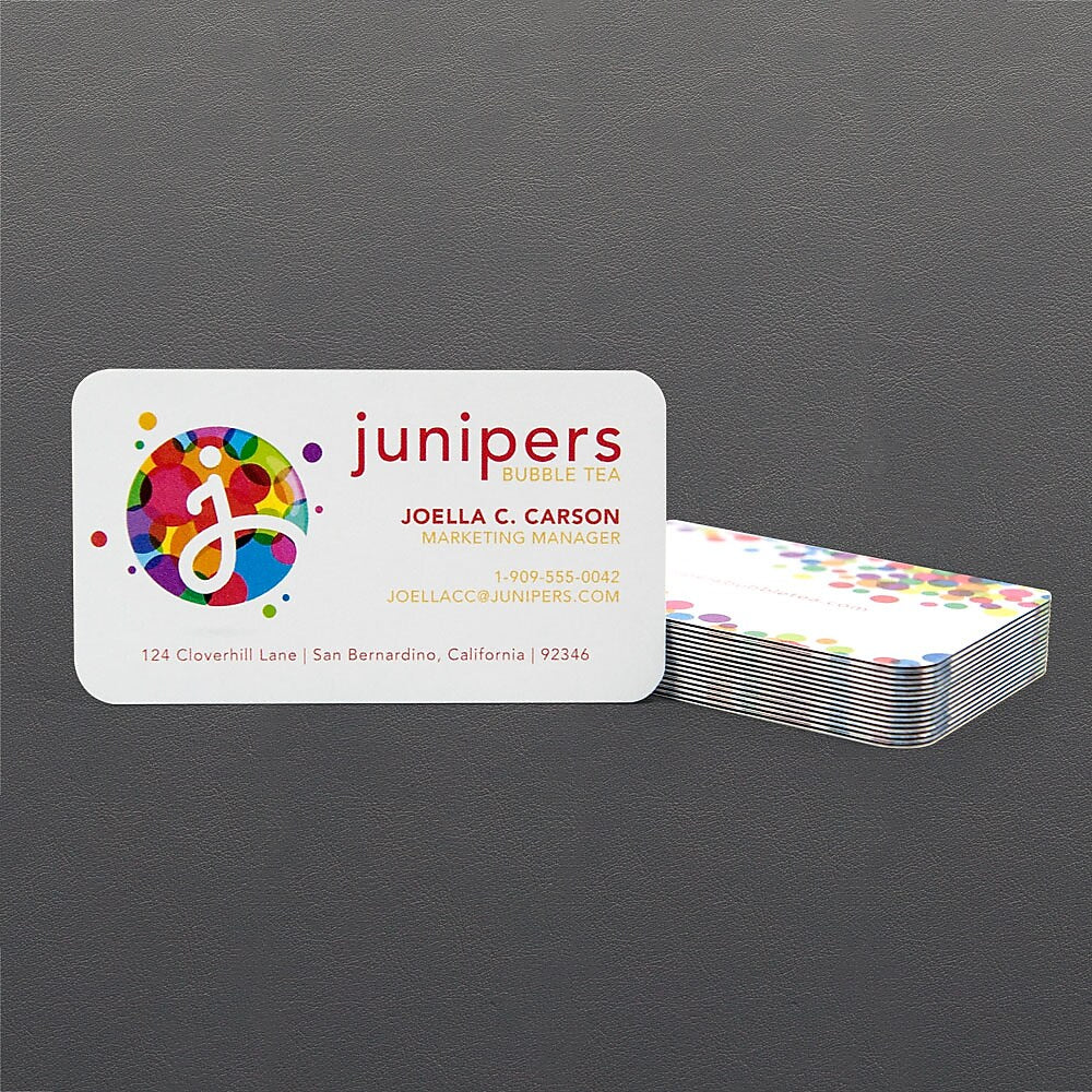 Color Core Full Color Business Card - 2 Sided, Rounded Corners, Qty 150
