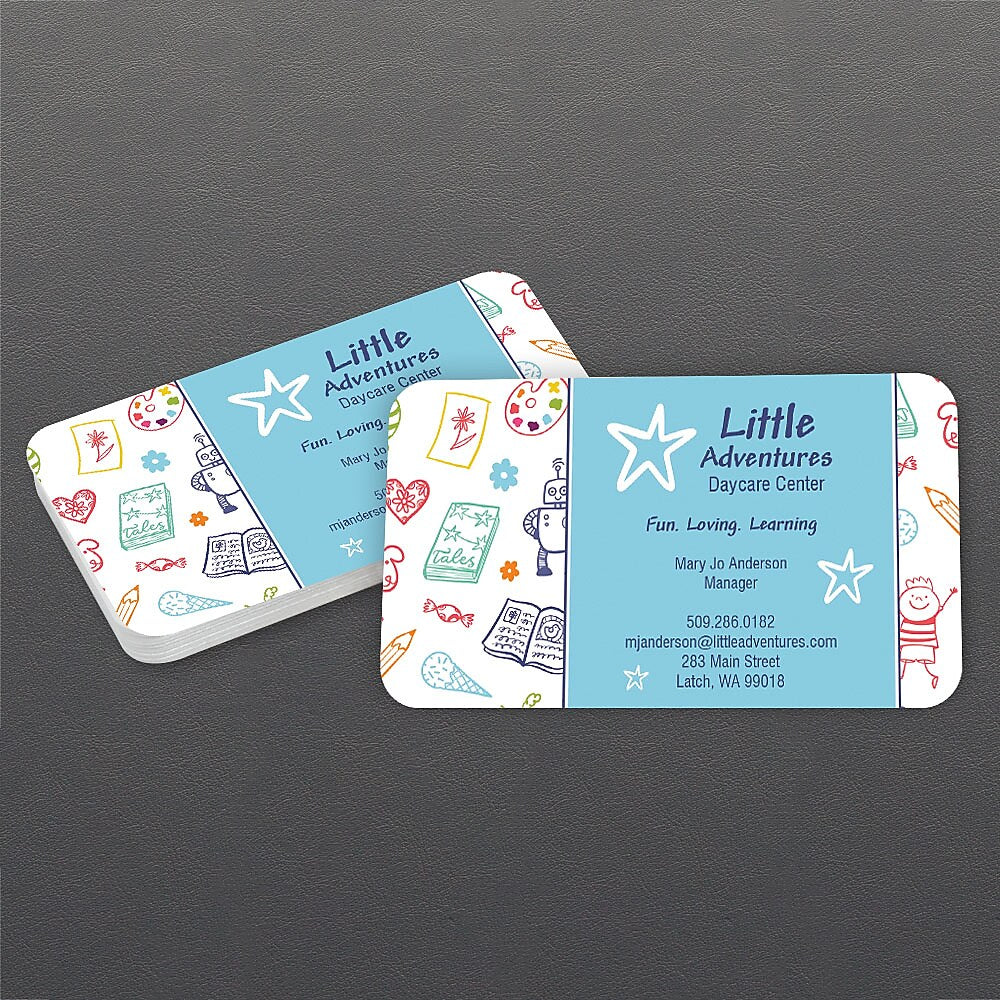 Basic Full Color Business Card, 1 sided, Rounded Corners, Qty 1000