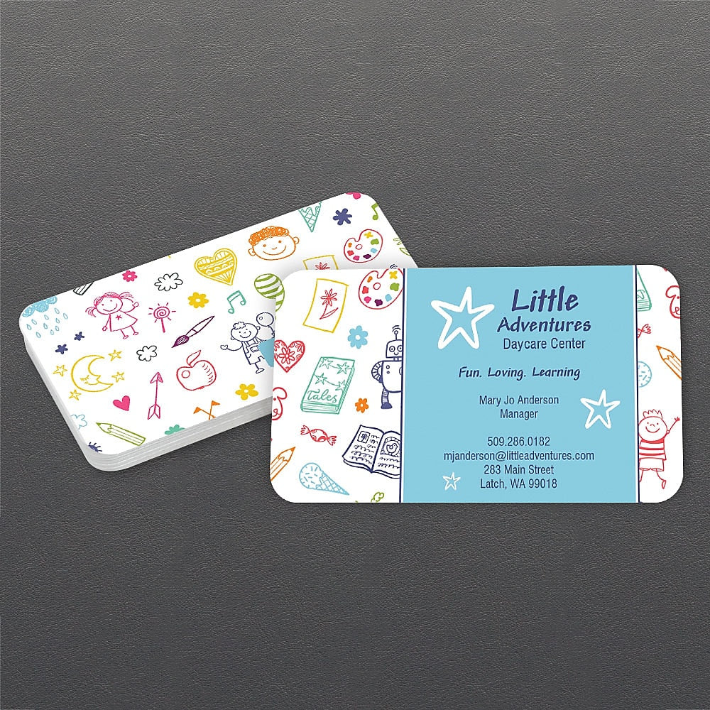 Basic Full Color Business Card, 2 Sided, Rounded Corners, Qty 1000