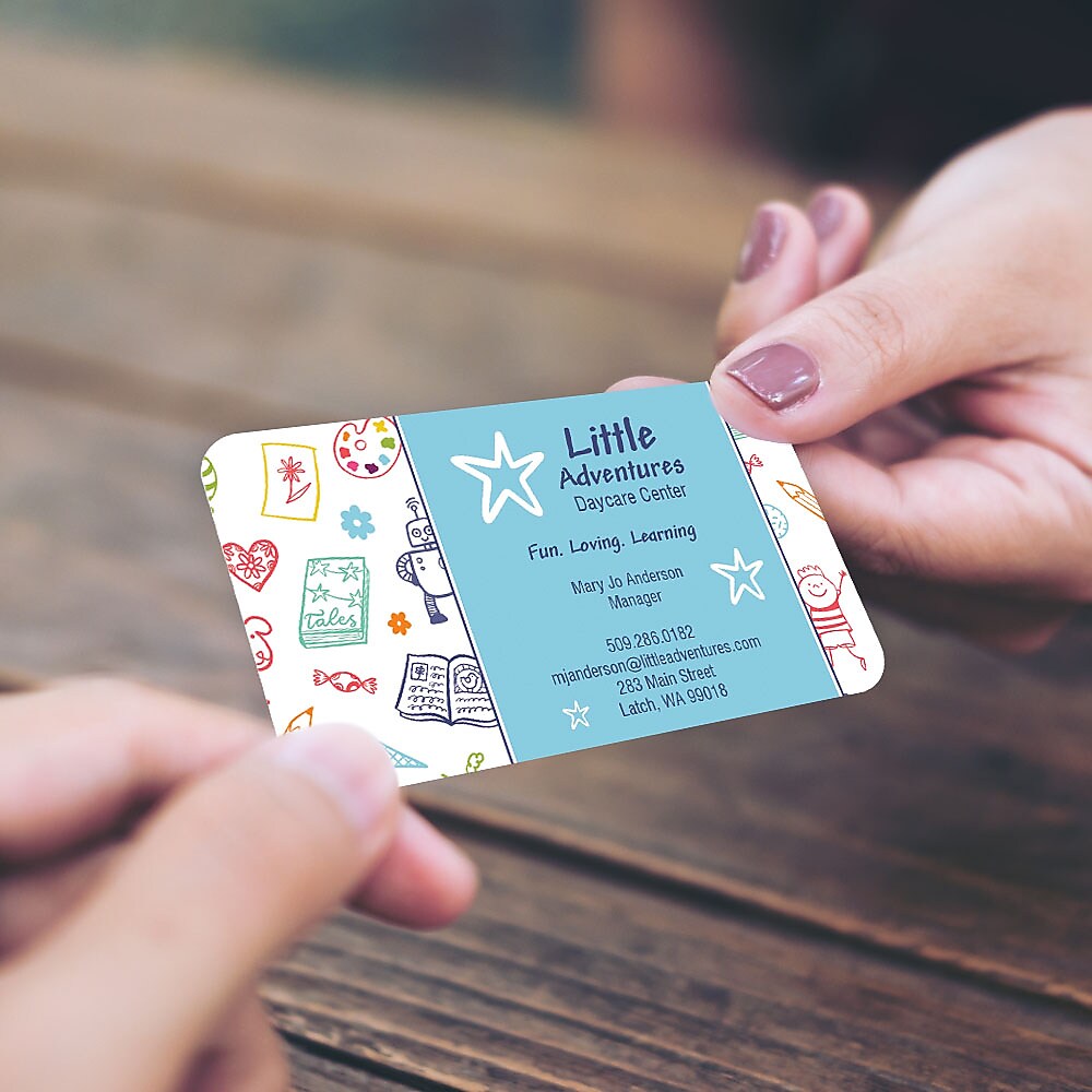Basic Full Color Business Card, 2 Sided, Rounded Corners, Qty 1000