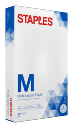Staples 8.5" x 14" Multipurpose Paper, 20 lbs., 96 Brightness, 500/Ream (05029)