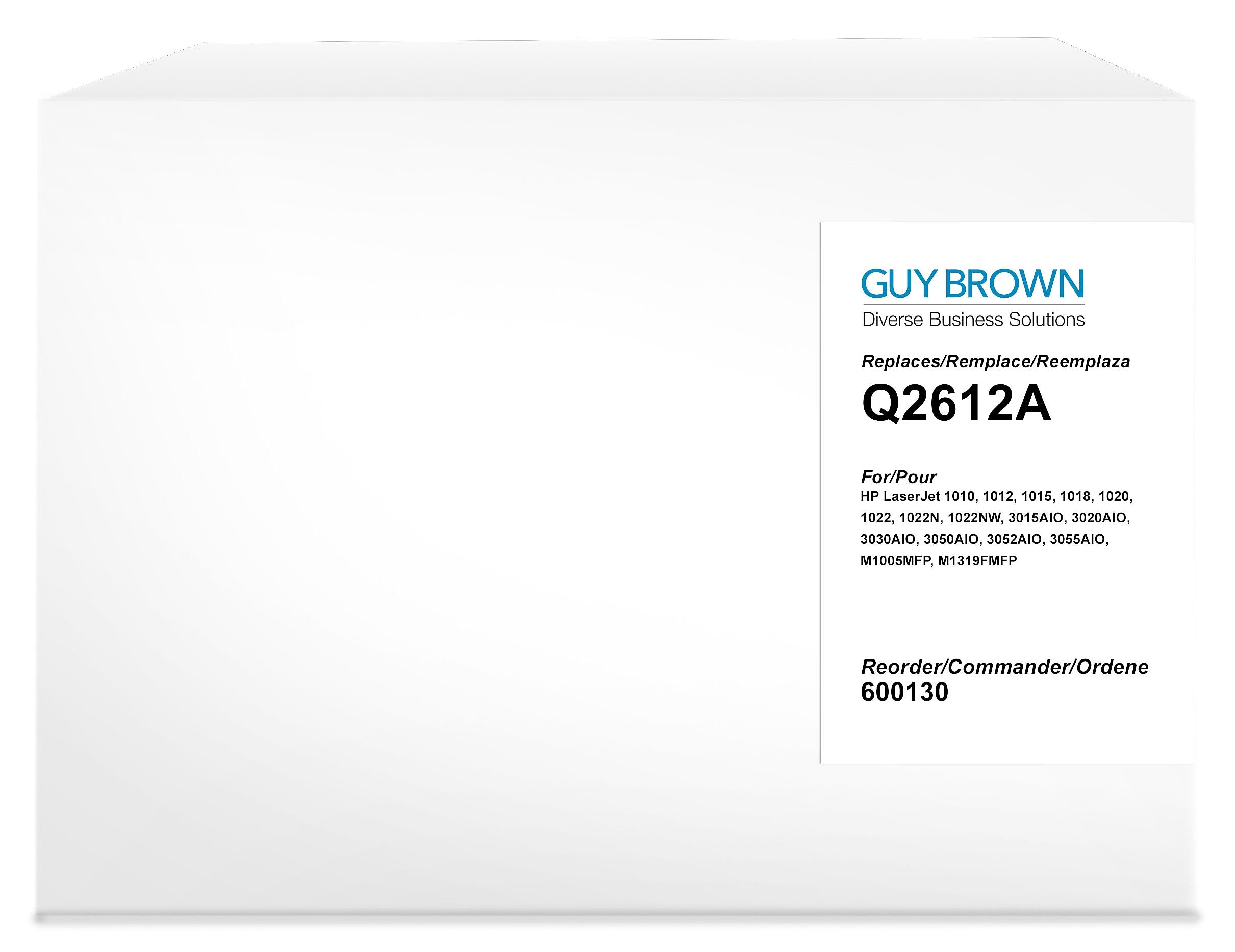 Guy Brown Remanufactured Black Standard Yield Toner Cartridge Replacement for HP 12 (Q2612A)