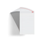 TRU RED™ Notepad, 5" x 8", Wide Ruled, White, 50 Sheets/Pad, Dozen Pads/Pack (TR58182)