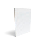 Staples Notepad, 8.5" x 11" (US letter), Wide Ruled, White, 50 Sheets/Pad, Dozen Pads/Pack, 6 Packs/Case (TR57334CT)