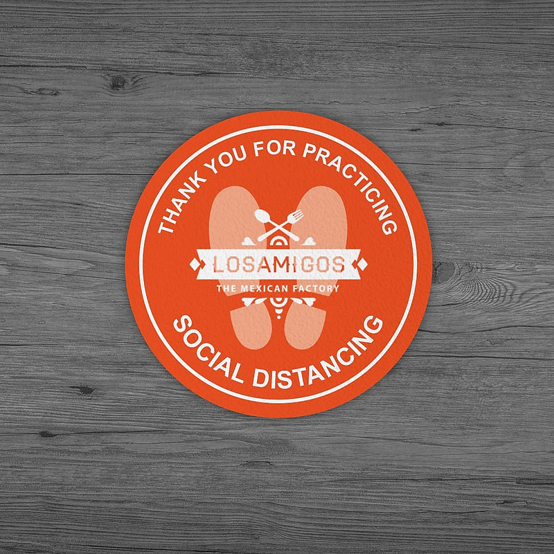 Staples Custom Full Color Repositionable Floor Decal - 8mil Textured Vinyl, 12" Circle, Qty 1