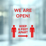 Clear Window Decal, Repositionable, 18" x 24" , Qty 1