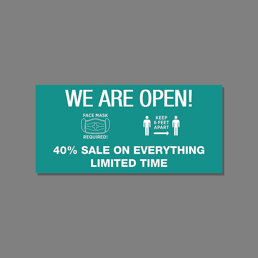 Custom Full Color Durable Vinyl Banner, 15 oz., 34" x 72", Qty 1