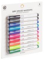 U Brands Dry Erase Markers, Medium Tip, Assorted Ink, 10/Pack (504T06-24)