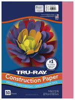 Tru-Ray 9" x 12" Construction Paper, Shocking Pink, 50 Sheets (P103013)
