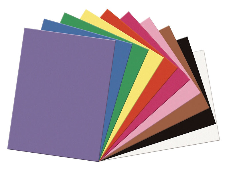 Prang Construction Paper, 10 Assorted Colors,  18" x 24", 50 Sheets (P6517)