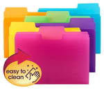 Smead SuperTab File Folder, 1/3-Cut Tab, Assorted, Letter Size, Assorted, 18/Pack (10515)