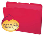 Smead Poly File Folder, 1/3-Cut- Tab Letter Size, Red, 24 per Bx (10501)