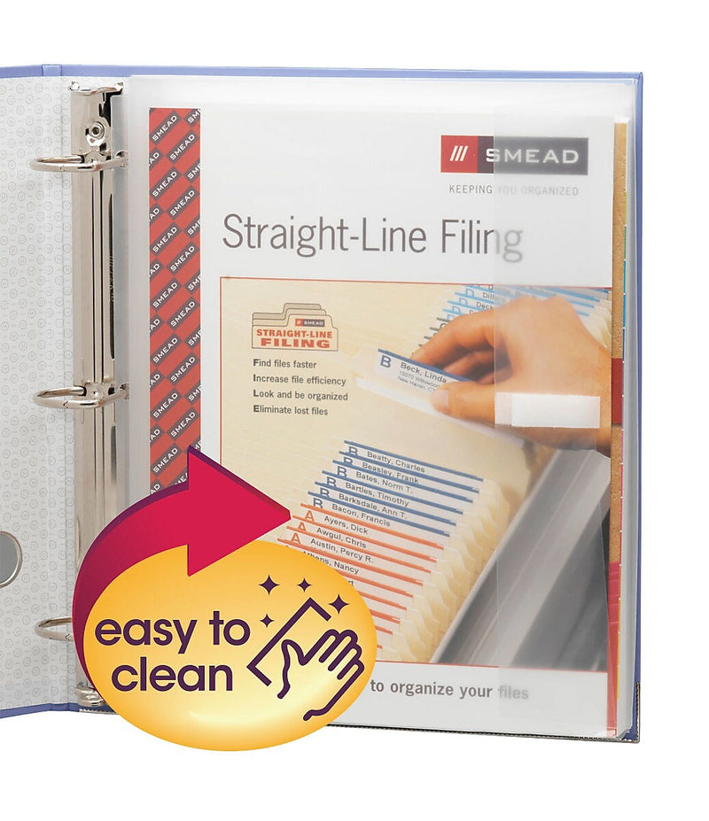 Smead Poly 3-Ring Envelope, 1-1/4" Expansion, Letter, 8-1/2" x 11", Clear, 3 per Pack (89500)
