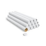 3" x 30" Mailing Tube with Caps, White, 12/Carton (ST55305)