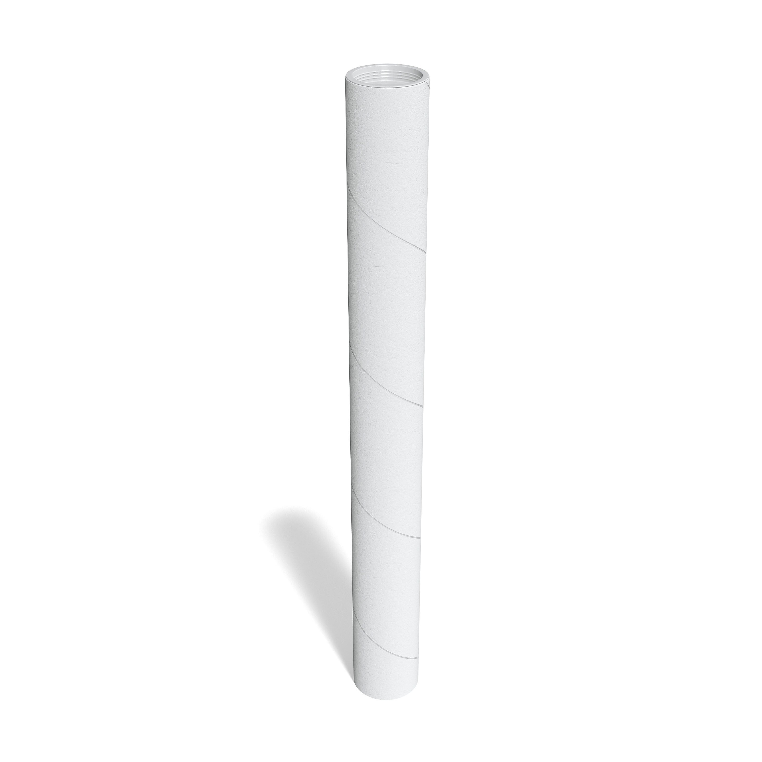 3" x 30" Mailing Tube with Caps, White, 12/Carton (ST55305)