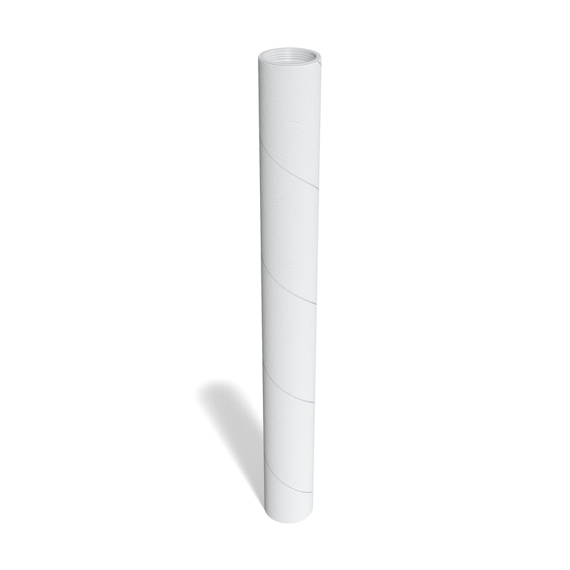 3" x 30" Mailing Tube with Caps, White, 12/Carton (ST55305)