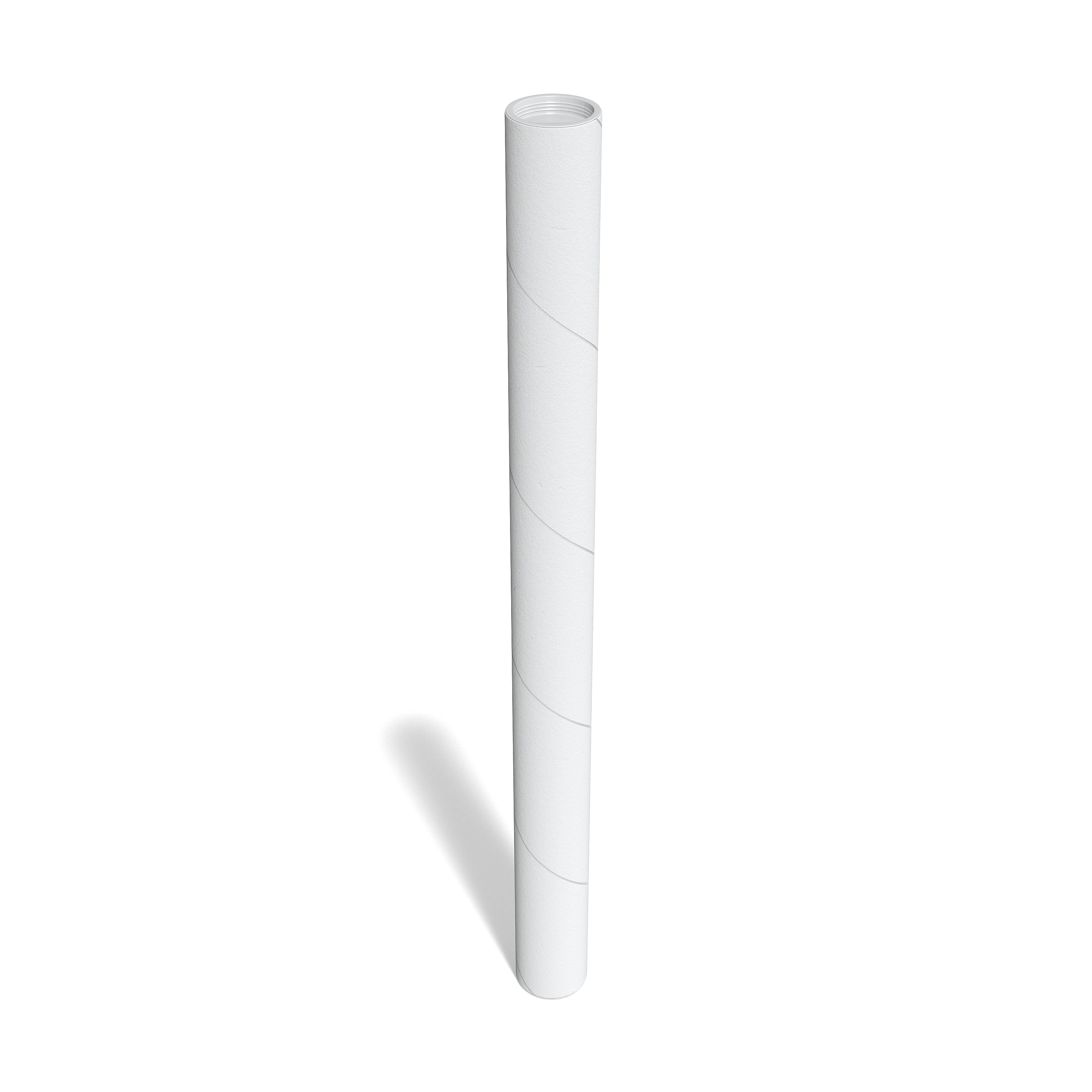 4" x 36" Snap Cap Mailing Tube, White (ZSTAP40368W)