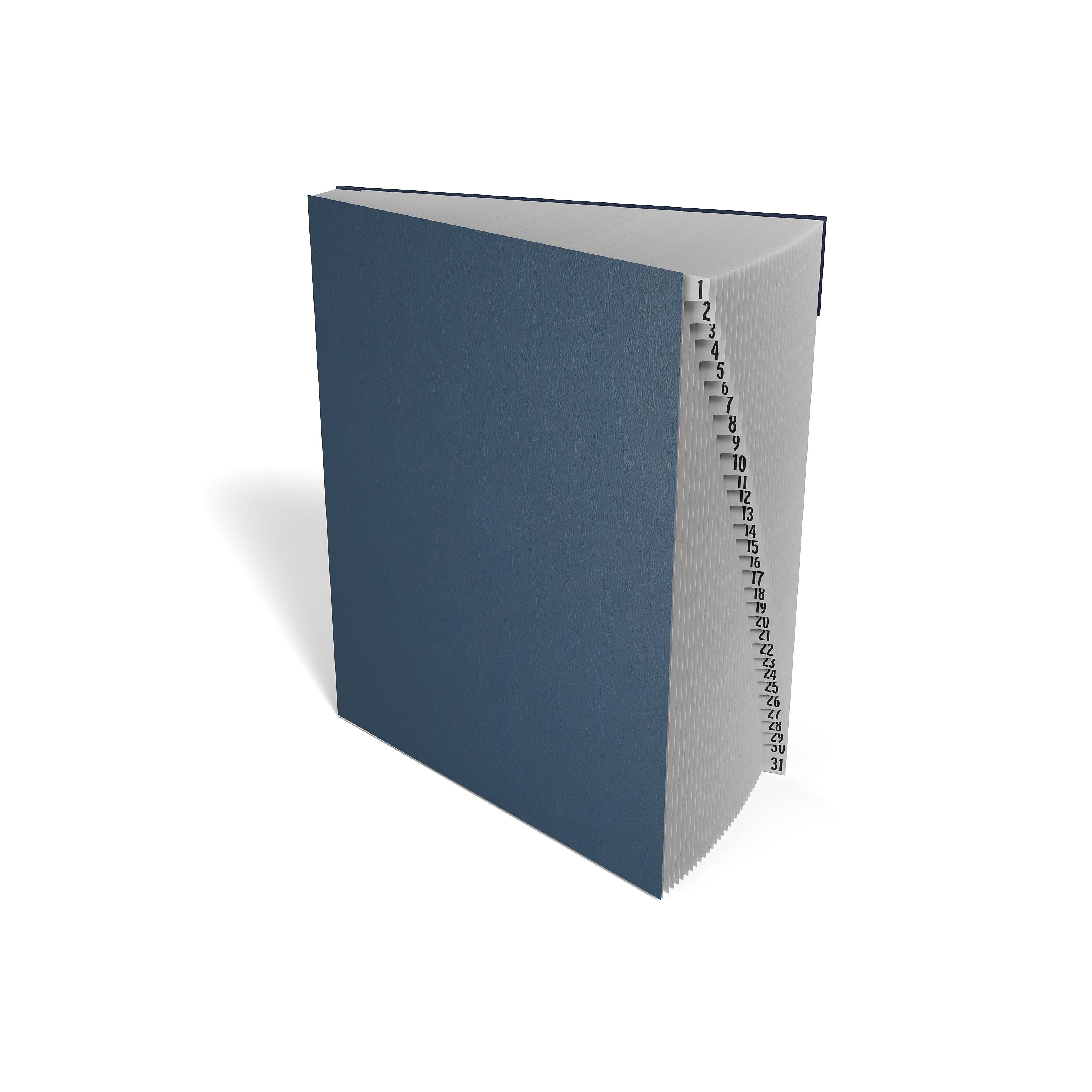 Staples EveryDay Pressboard Indexed Desk File, Numerical Index, Blue (ST120006-CC)