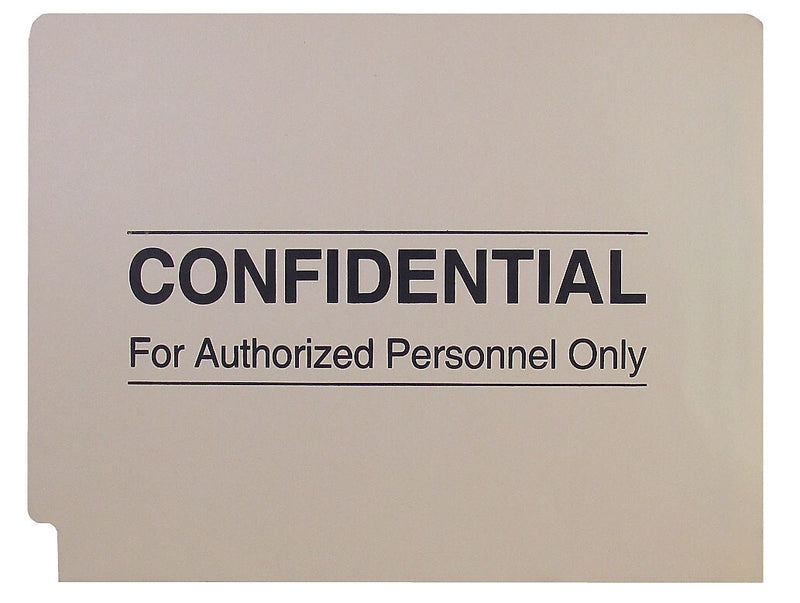 Medical Arts Press Confidential End-Tab Folders; 14 Point, 2 Fasteners, 50/Box (52319)