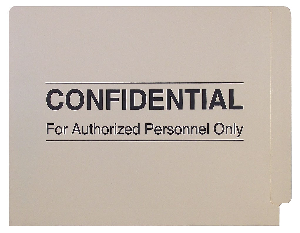 Medical Arts Press Confidential End-Tab Folders; 14 Point, 2 Fasteners, 50/Box (52319)