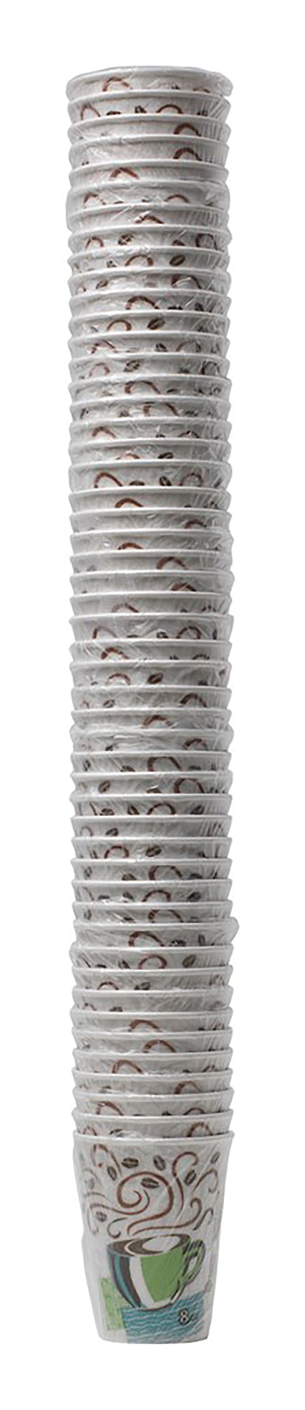 Dixie PerfecTouch Individually Wrapped Insulated Paper Hot Cup, 8 Oz., Coffee Haze, 1000/Carton (5342CDWR)