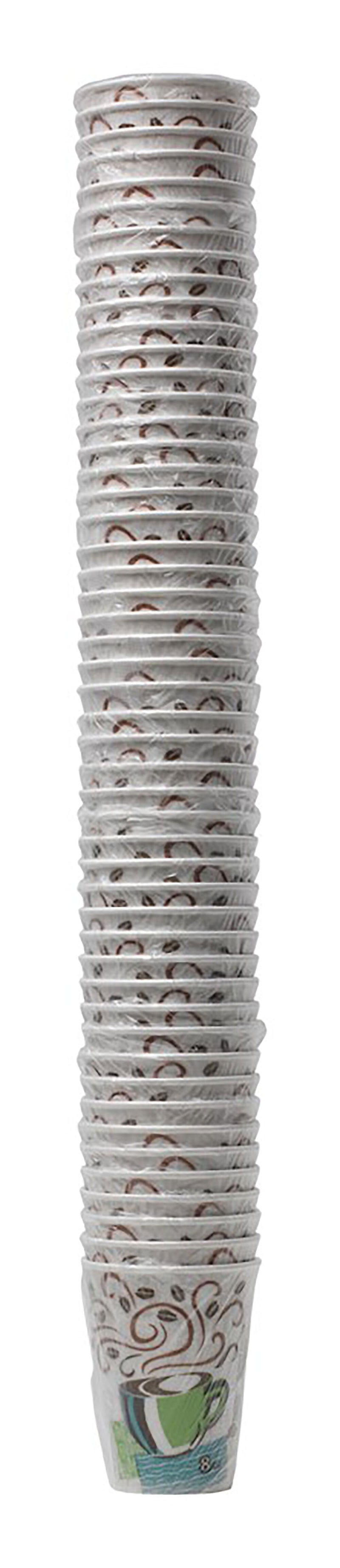 Dixie PerfecTouch Individually Wrapped Insulated Paper Hot Cup, 8 Oz., Coffee Haze, 1000/Carton (5342CDWR)