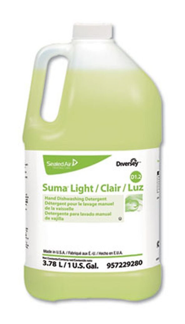 SUMA Dishwasher Detergent Liquid, Citrus, 4/Carton (DVO957229280)