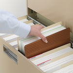 Smead Easy Grip File Pockets, Straight Cut Tab, 3.5" Expansion, Legal Size, Redrope, 25/Box (73210)