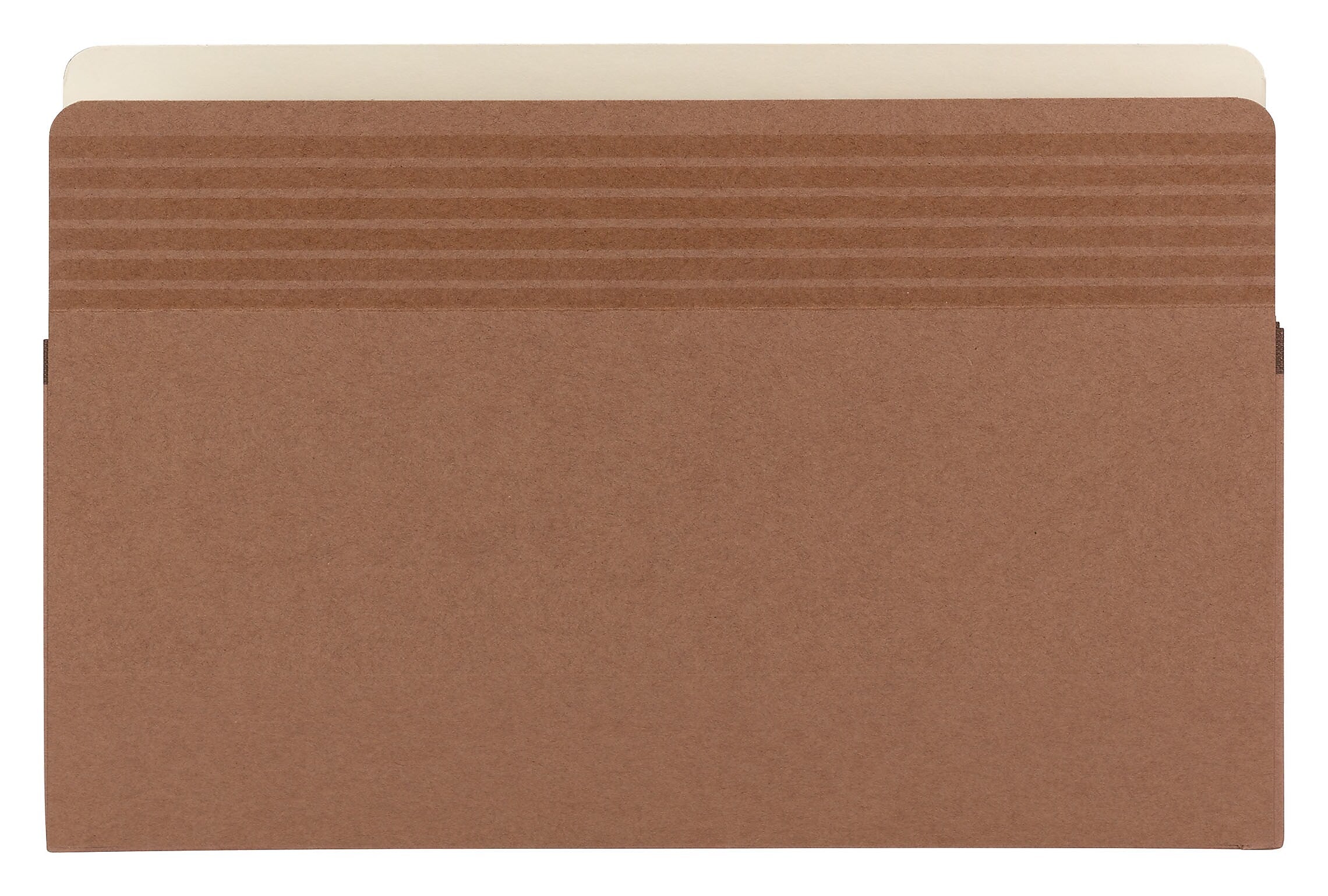 Smead Easy Grip File Pockets, Straight Cut Tab, 3.5" Expansion, Legal Size, Redrope, 25/Box (73210)