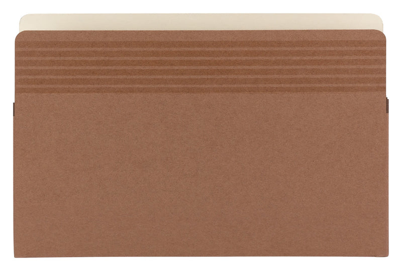 Smead Easy Grip File Pockets, Straight Cut Tab, 3.5" Expansion, Legal Size, Redrope, 25/Box (73210)