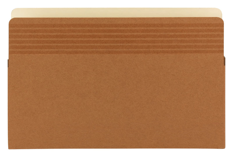 Smead Easy Grip Paper Stock File Pocket, 5.25" Expansion, Legal Size, Redrope, 10/Box (73211)