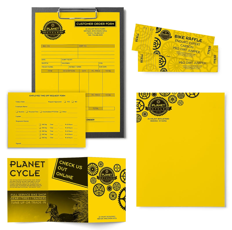 Astrobrights 8.5" x 11" Color Copy Paper, 24 lbs. Solar Yellow, 500 Sheets/Ream (22531/21538)