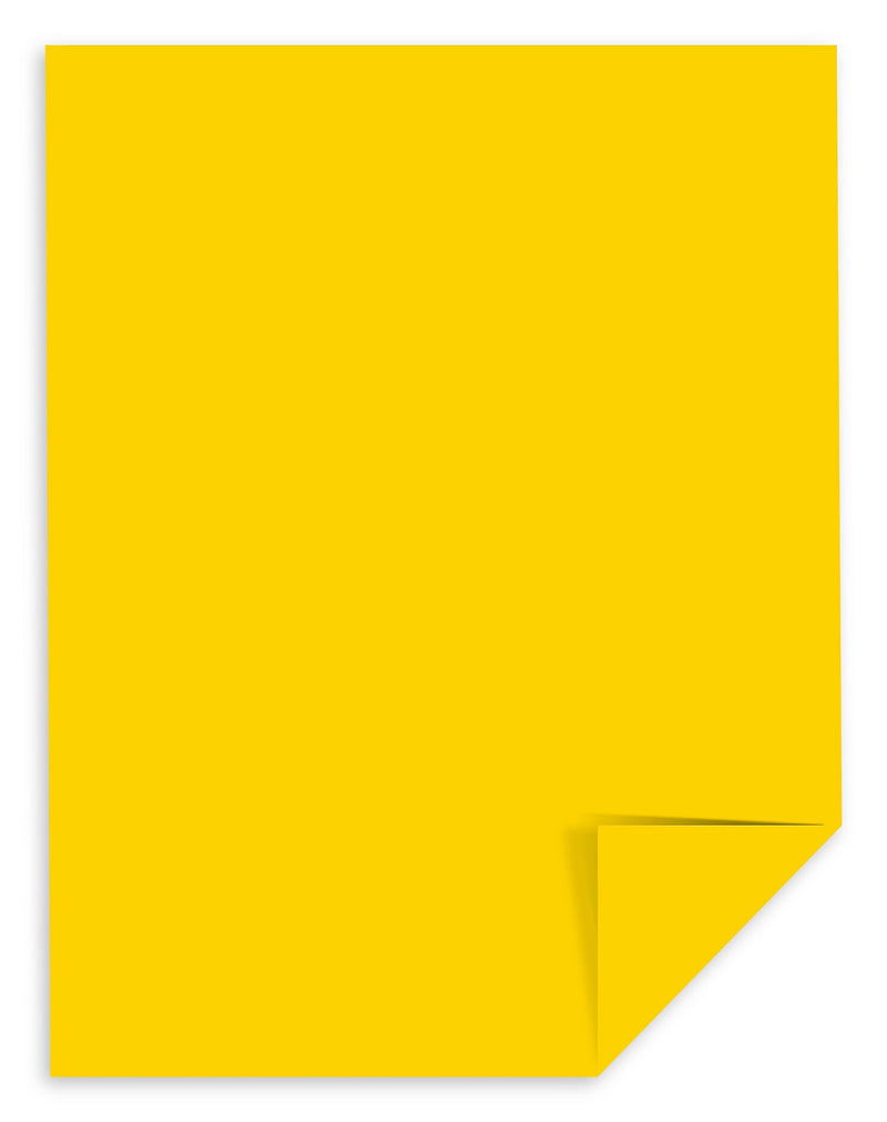 Astrobrights 8.5" x 11" Color Copy Paper, 24 lbs., Sunburst Yellow, 500 Sheets/Ream (WAU22591)