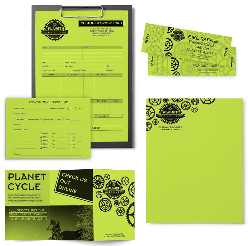 Astrobrights Colored Paper, 24 lbs., 8.5" x 11", Vulcan Green, 500 Sheets/Ream (21859/22379)